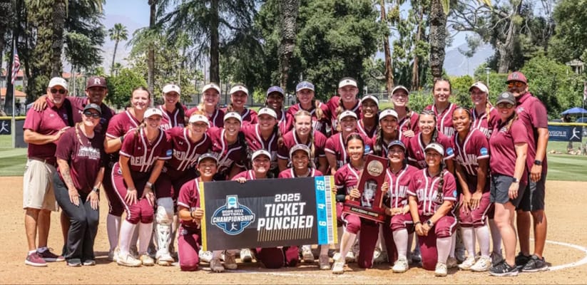 Redlands Softball Group Huddle